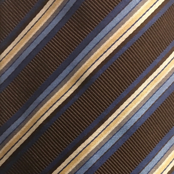 BRIONI Tie Made in Italy 100% Silk Black Gold Brown Handmade  Brioni Tie - Handcrafted in Italy